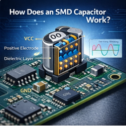 An SMD capacitor (Surface Mount Device capacitor) is a capacitor designed to be mounted directly onto the surface of a printed circuit board (PCB) using surface-mount technology (SMT).
